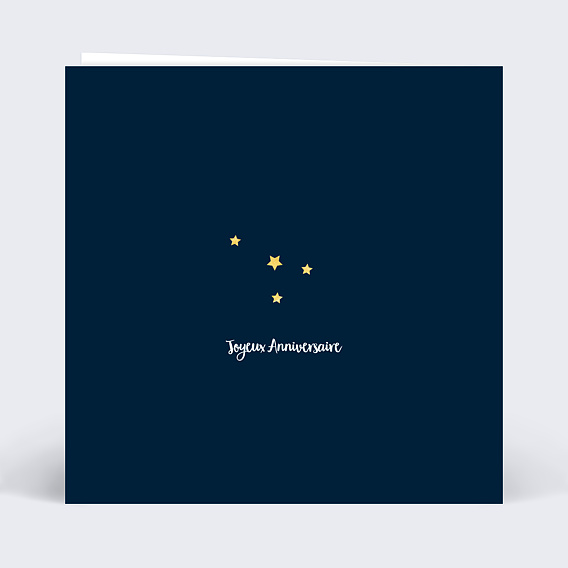 Carte anniversaire Bonne Étoile Verso