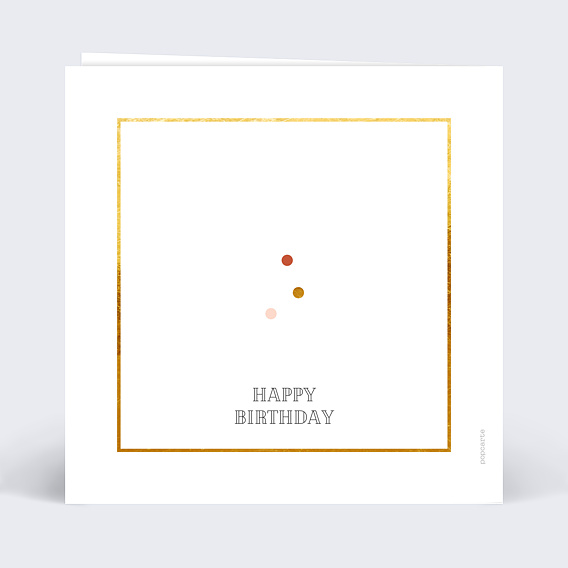 Carte anniversaire Jolies Cadres Verso