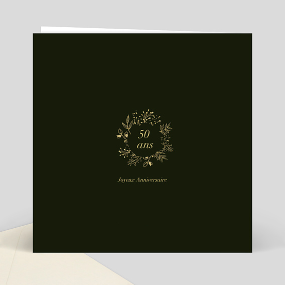 Carte anniversaire Sensibilité Ocre Verso