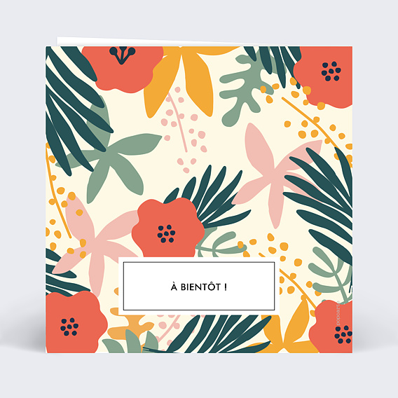 Carte anniversaire Tropicool Verso