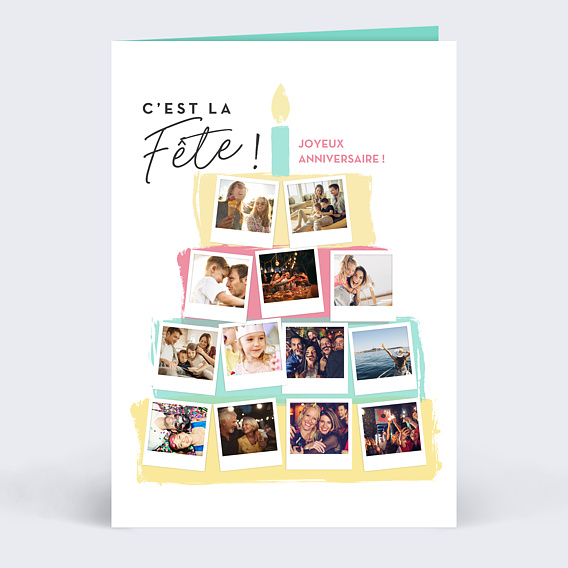 Carte anniversaire Birthday Cake en Photos