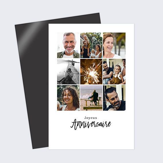 Anniversaire Adulte Multiphoto Chic