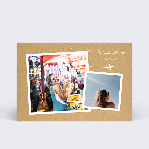 Carte anniversaire Voyage