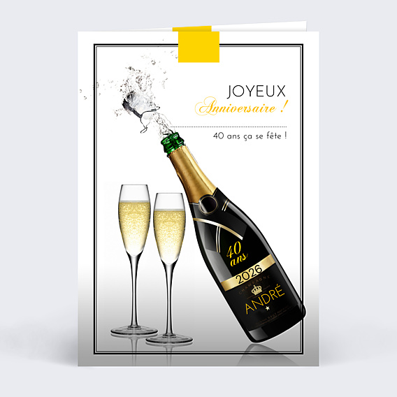 Anniversaire Adulte Champagne