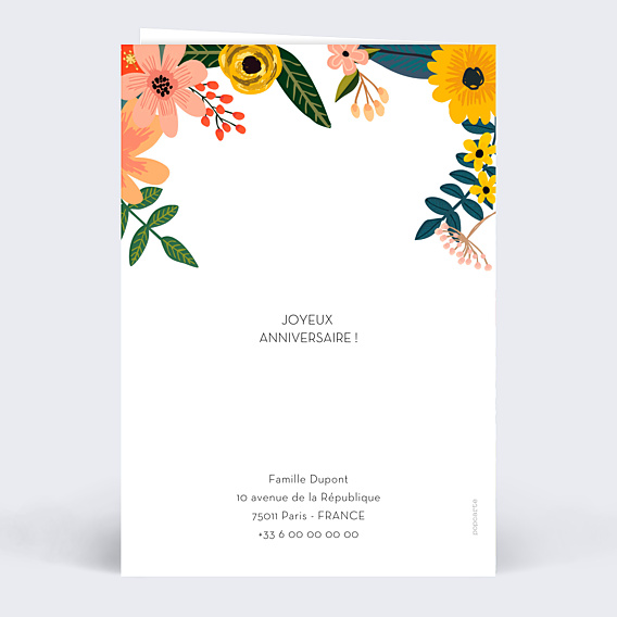 Anniversaire Enfant Bouquet Printanier
