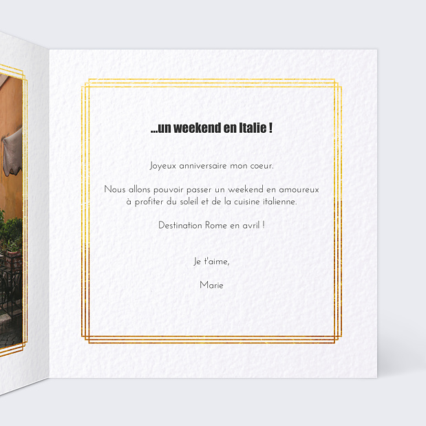 Carte Anniversaire Esprit Gatsby - Bon Pour Intérieur Droit