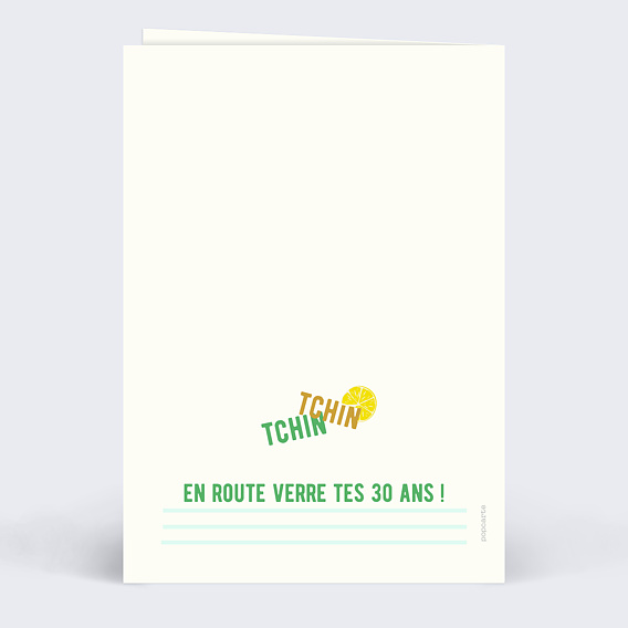 Carte anniversaire Anni Verre Saire Verso
