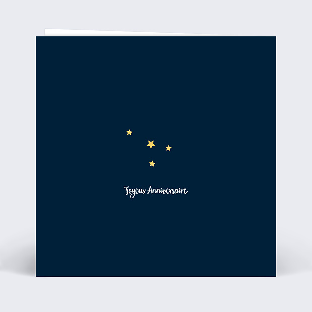 Carte Anniversaire Bonne Étoile Verso