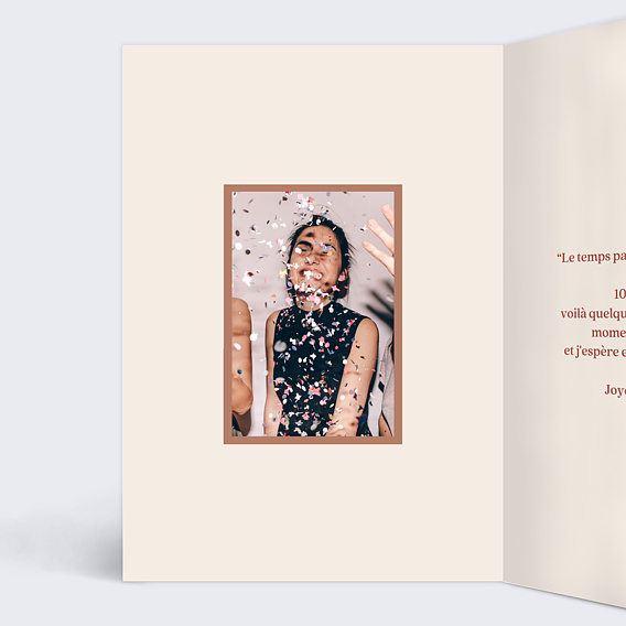 Carte anniversaire Classique Femme Intérieur Gauche