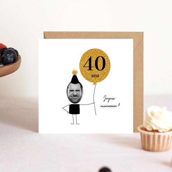 Carte anniversaire Anniversaire Paillettes Après 4