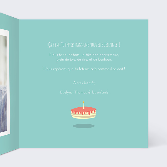 Carte anniversaire Birthday Cake Intérieur Droit