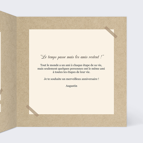 Carte anniversaire Bonne Cuvée Intérieur Droit