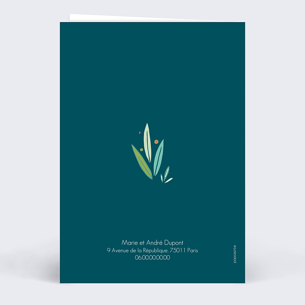Carte Anniversaire Animaux de la jungle Verso