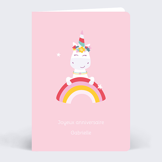Anniversaire Enfant Licorne Arc-en-ciel