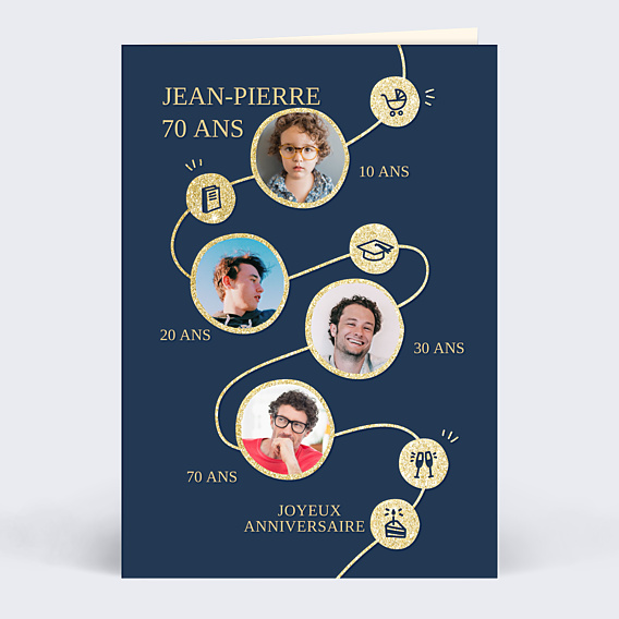 Carte anniversaire Timeline