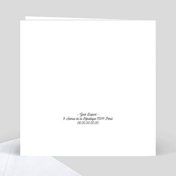 Carte anniversaire Tirets Gateau D'Anniversaire Verso