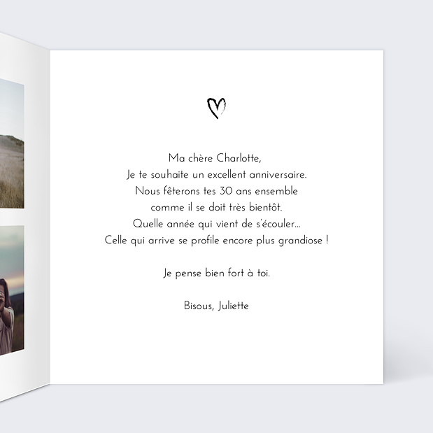 Carte Anniversaire Signature Intérieur Droit