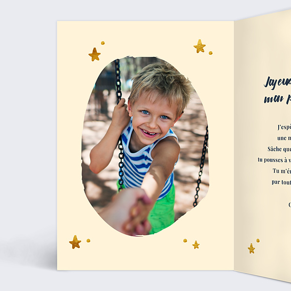 Carte anniversaire enfant Dragon Intérieur Gauche