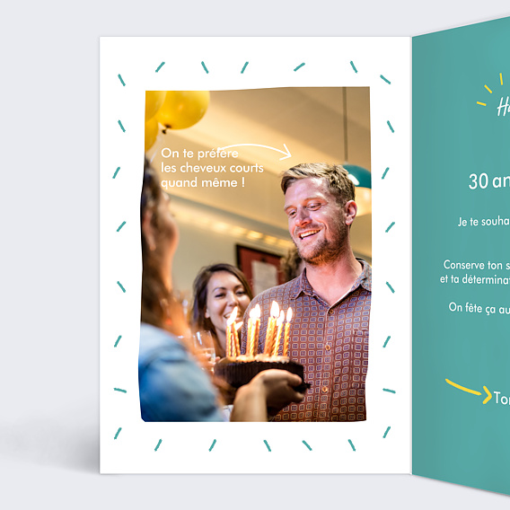 Carte anniversaire Sacré Toi Intérieur Gauche