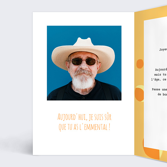 Carte anniversaire Say Cheeese Intérieur Gauche