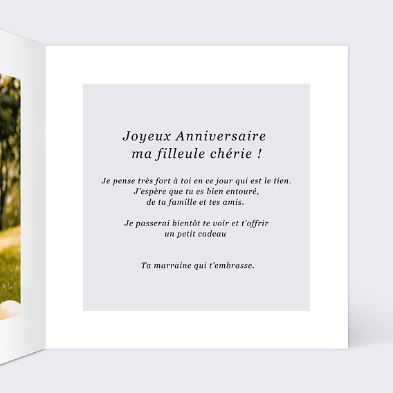 Carte anniversaire enfant À Très Vite Intérieur Droit