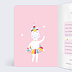 Carte anniversaire enfant Licorne Arc-en-ciel Intérieur Gauche