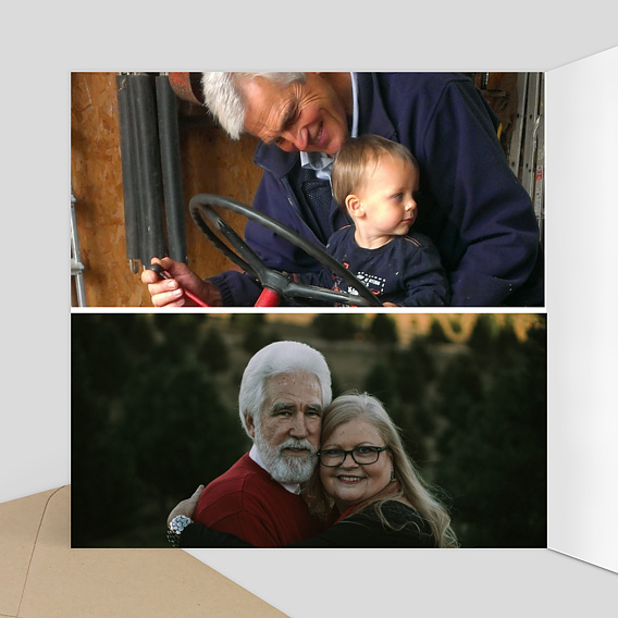 Carte anniversaire enfant Multiphotos Etiquette Intérieur Gauche