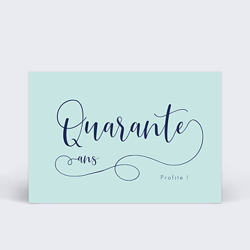 Carte virtuelle anniversaire Milestone Quarante