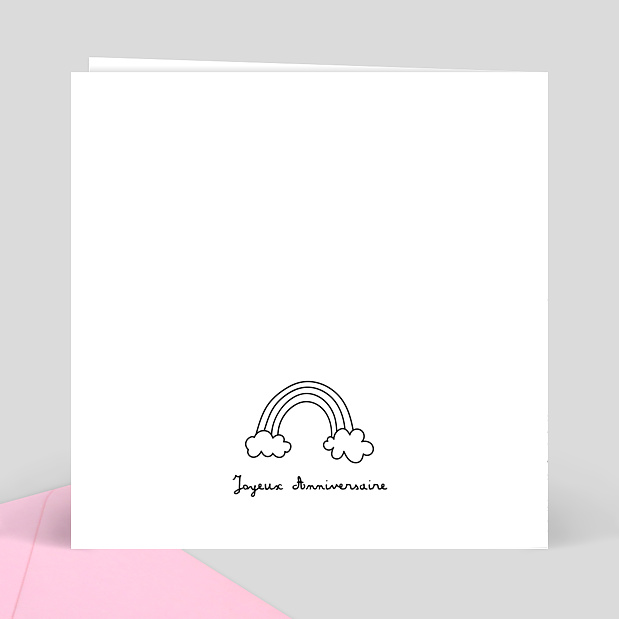 Carte Anniversaire Coloriage Licorne Verso