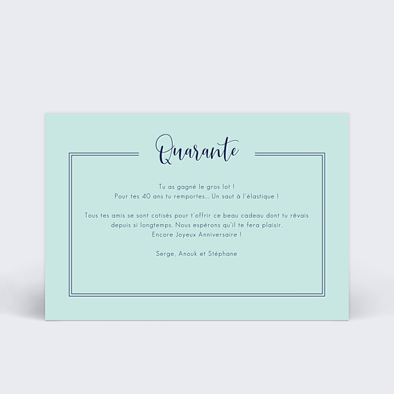 Anniversaire Adulte Milestone Quarante