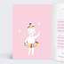 Carte anniversaire enfant Licorne Arc-en-ciel Photo Intérieur Gauche