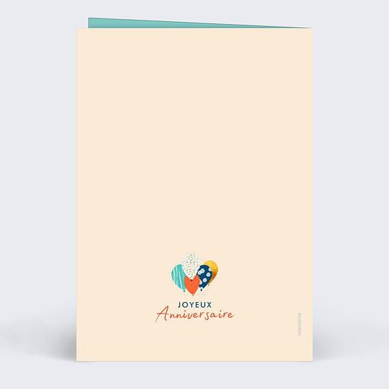 Carte anniversaire Pop Birthday Verso