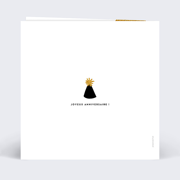 Carte Anniversaire Paillettes Verso