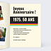 Carte anniversaire Appareil Polaroïd Intérieur Droit