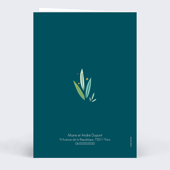 Carte anniversaire enfant Animaux de la Jungle Verso