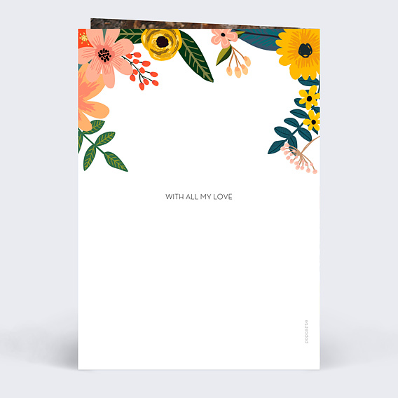 Carte anniversaire Bouquet Printanier Verso