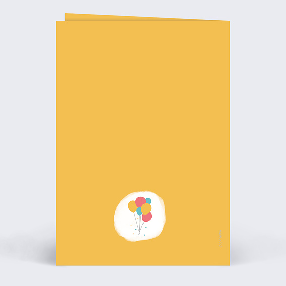 Carte anniversaire Multicolore Verso