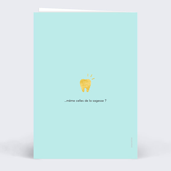 Carte anniversaire Toutes Ses Dents Verso