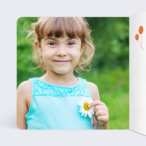 Carte anniversaire enfant Fanions Bucoliques Intérieur Gauche