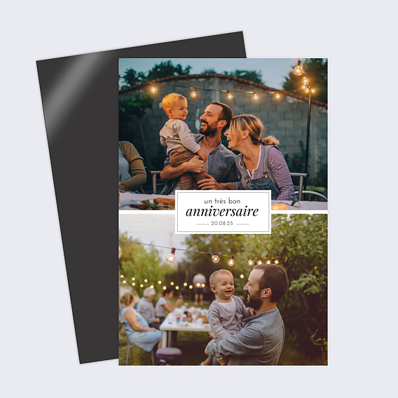 Carte anniversaire Étiquette