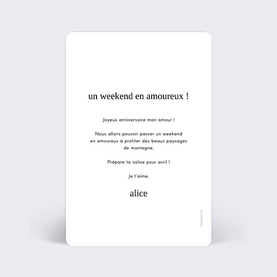 Carte anniversaire Filet - Bon pour Verso