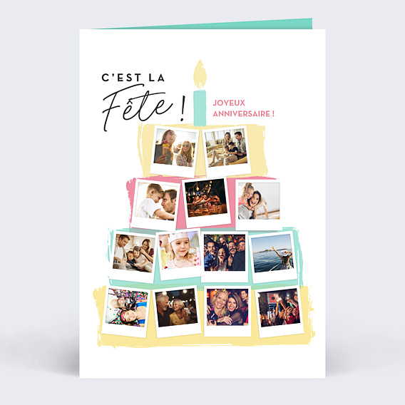Carte anniversaire Birthday Cake en Photos