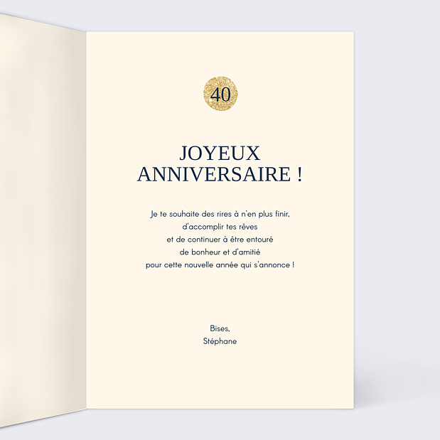 Carte Anniversaire Timeline Intérieur Droit