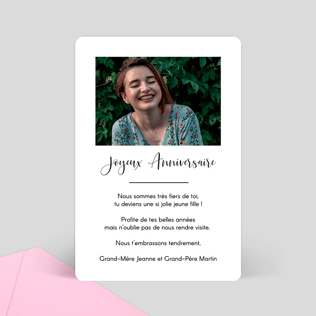 Carte Anniversaire Enfant Ice Cream Verso