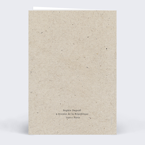 Carte anniversaire Photomaton Nature Verso