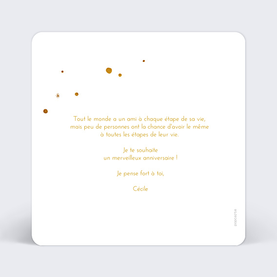 Anniversaire Adulte Golden Dots