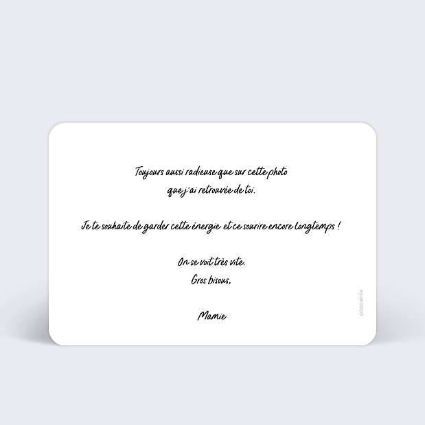 Carte Anniversaire Tirets Verso