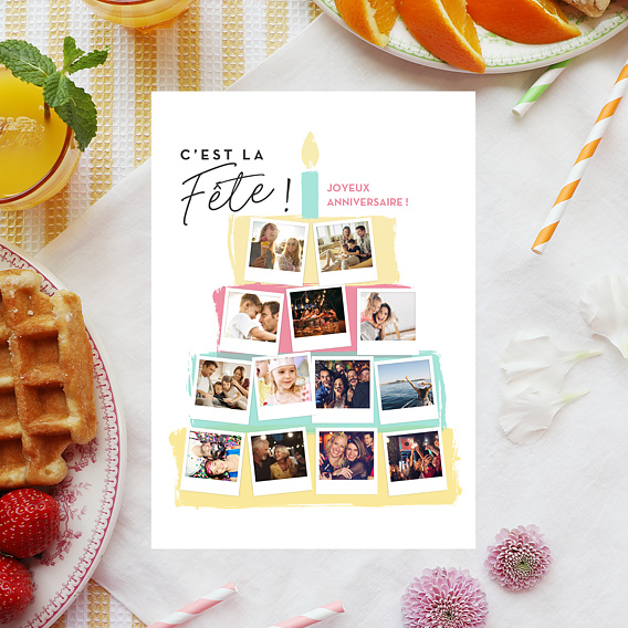 Carte anniversaire Birthday Cake en Photos Après 1