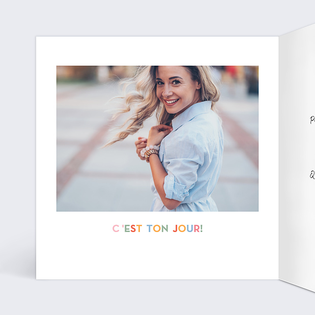 Carte Anniversaire Devinette Colorée Intérieur Gauche