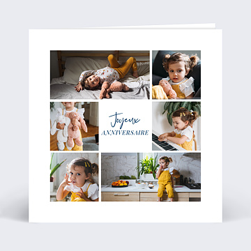 Carte Anniversaire enfant Multiphotos Chic